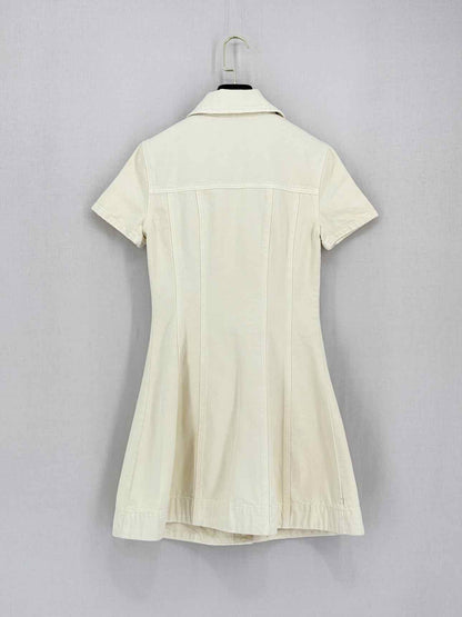 SELF-PORTRAIT Cream Size US 4 Short Dress