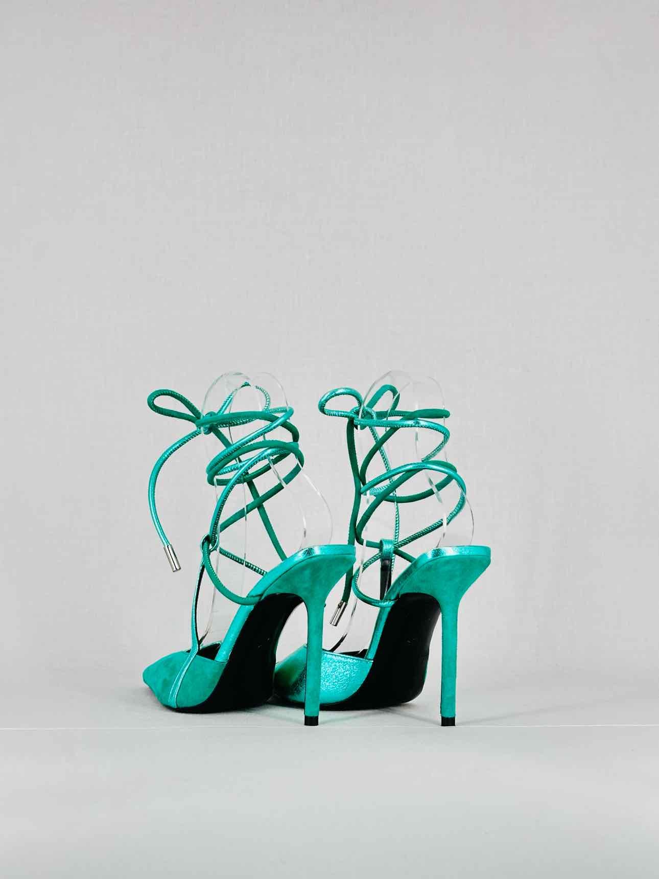 PACIOTTI Turquoise Size EU 38 Heeled Sandals