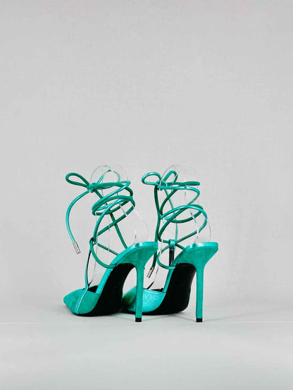 PACIOTTI Turquoise Size EU 38 Heeled Sandals