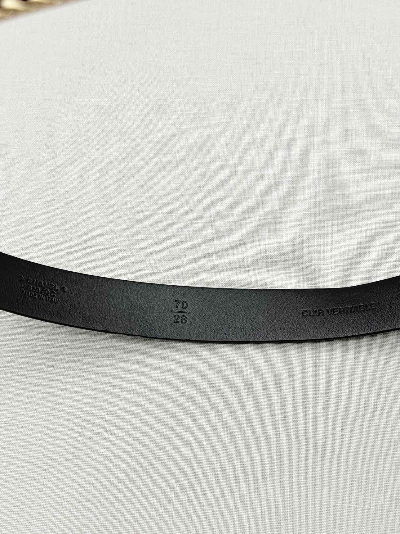 CHANEL Black Chain Link Belt