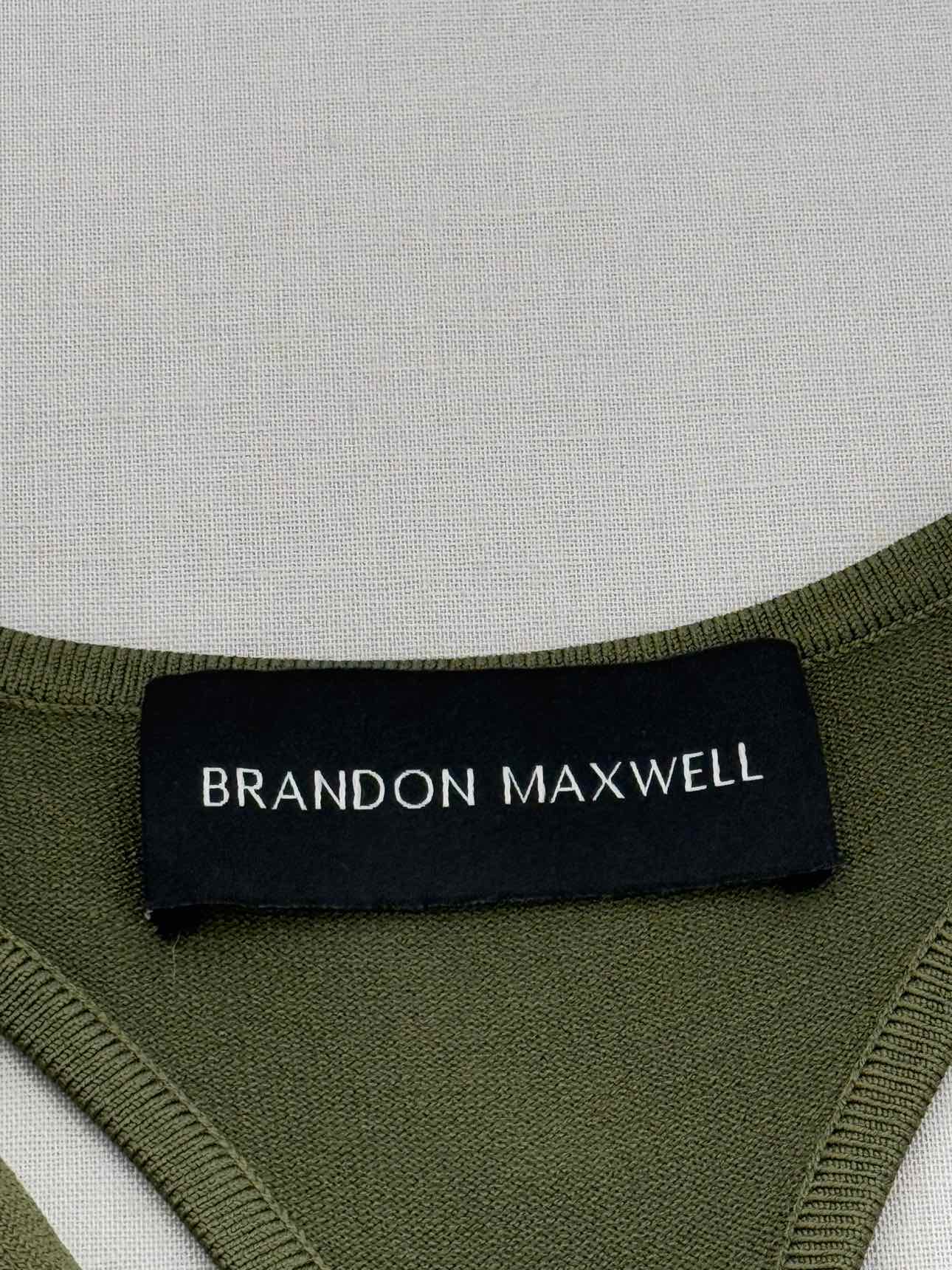 BRANDON MAXWELL Khaki Size Medium Midi Dress