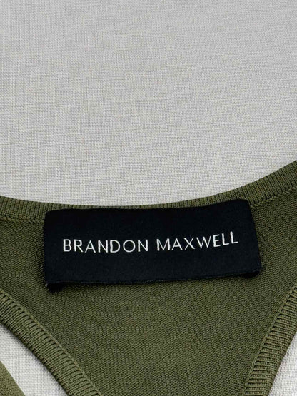 BRANDON MAXWELL Khaki Size Medium Midi Dress