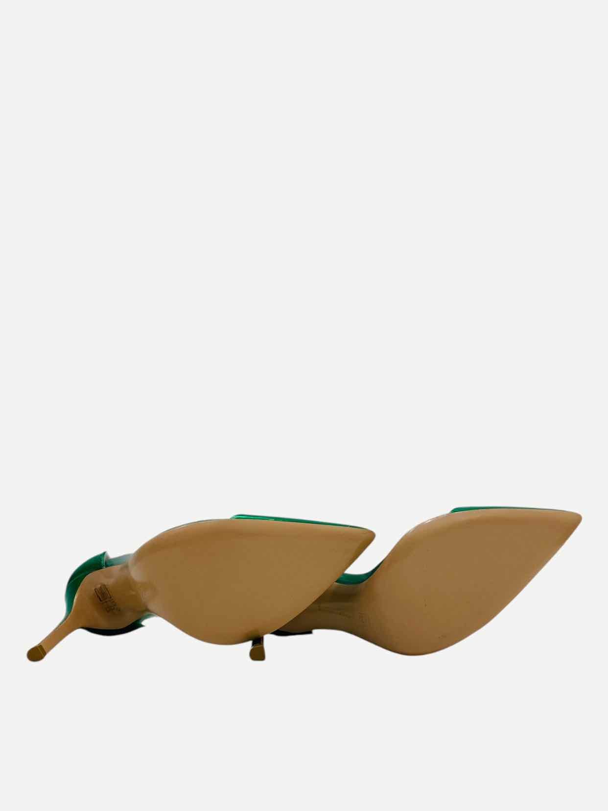 GIANVITO ROSSI Plexi Metallic Green Size EU 39 Pumps