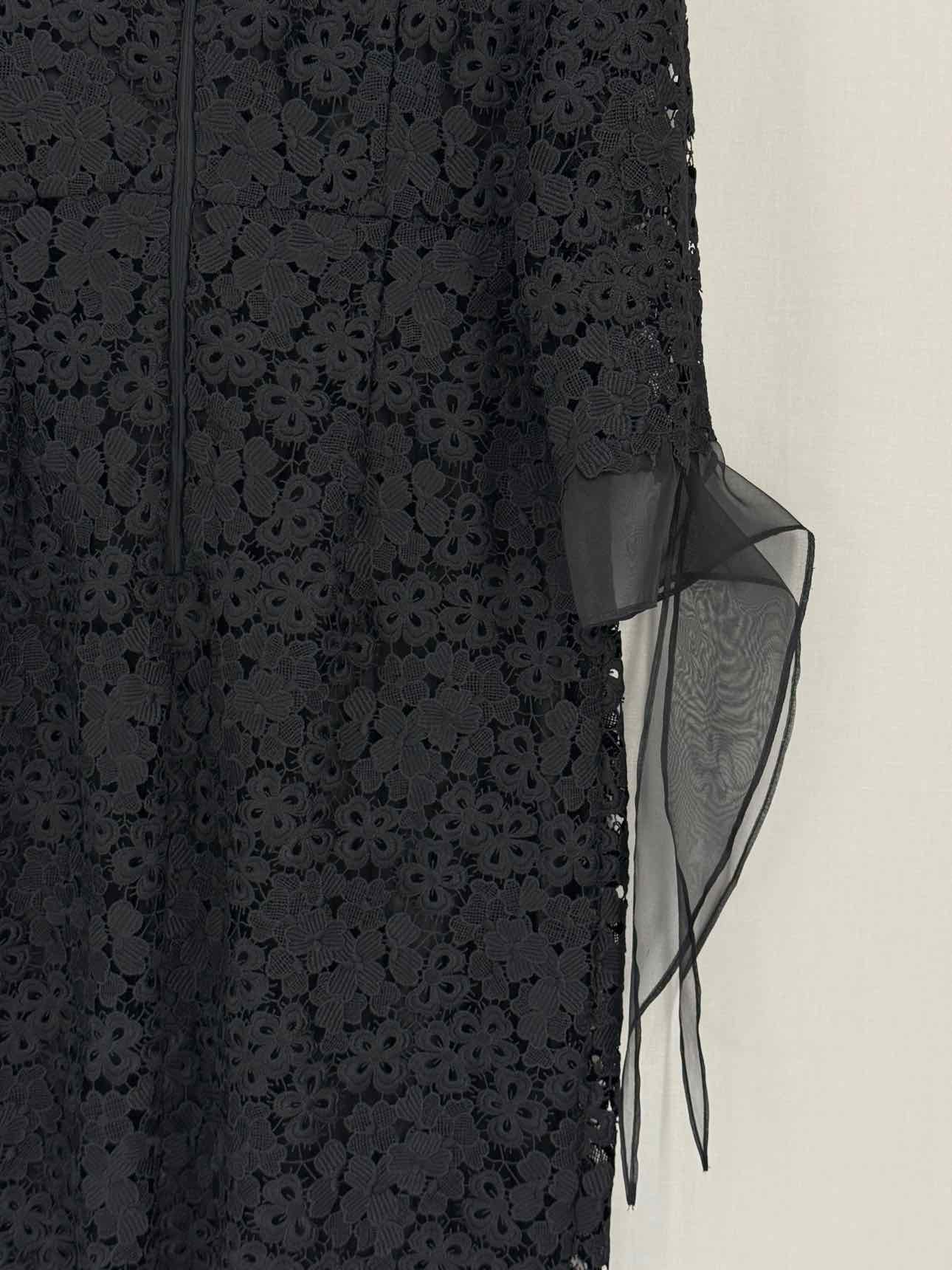 MARINA RINALDI Danae Black Size US 10 Midi Dress