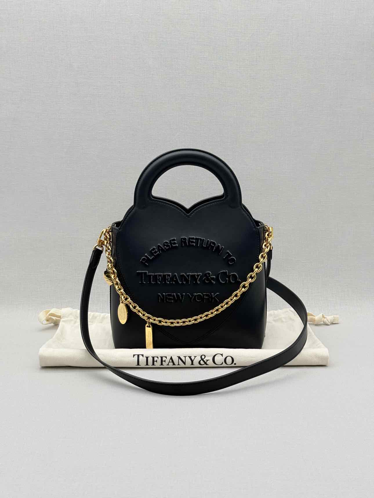 TIFFANY & CO Return To Tiffany Black C Print Tote Bag