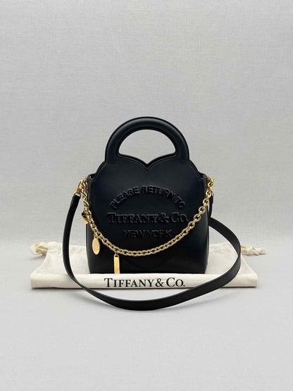 TIFFANY & CO Return To Tiffany Black C Print Tote Bag
