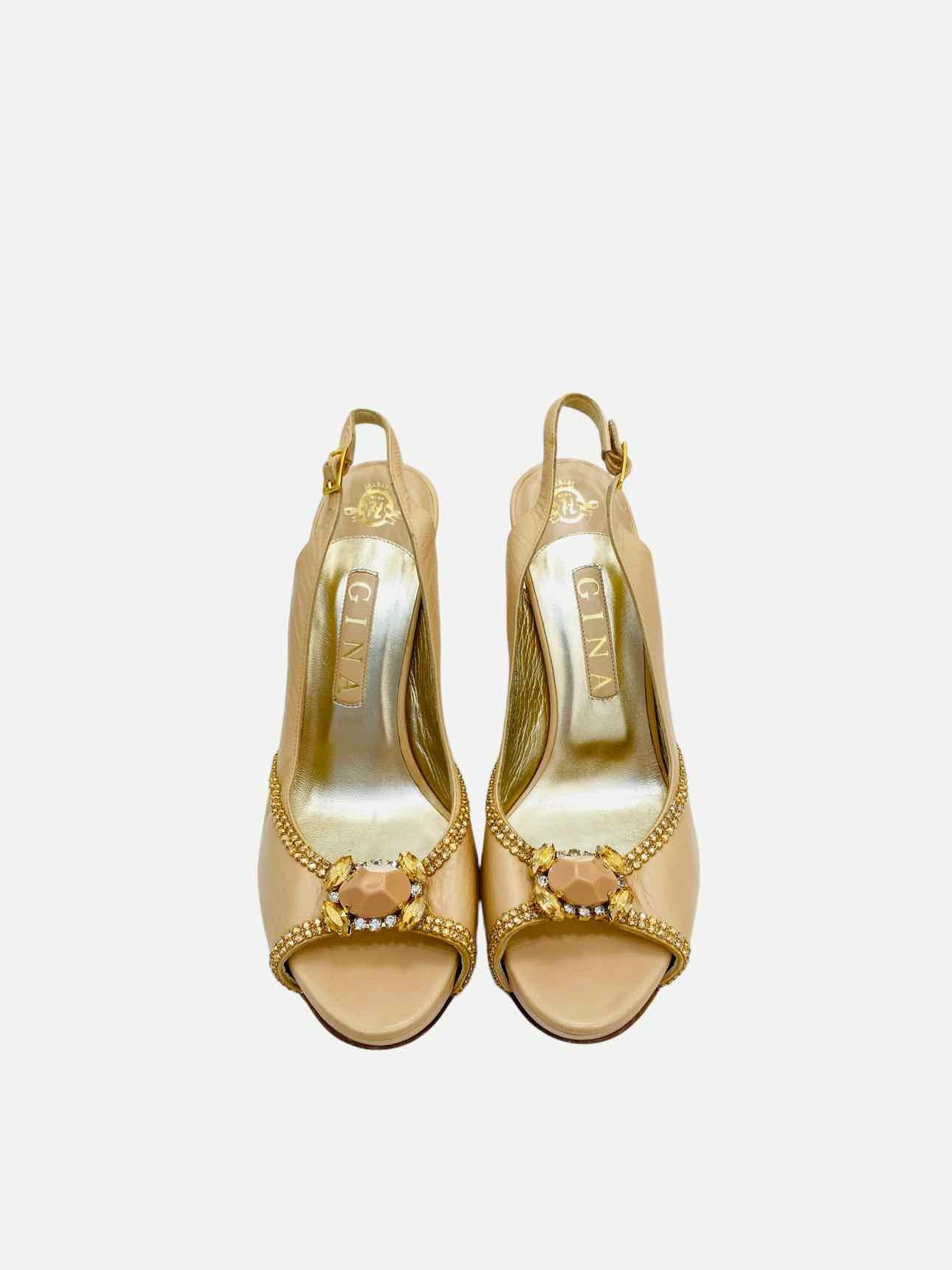 GINA Beige Size EU 39.5 Slingbacks