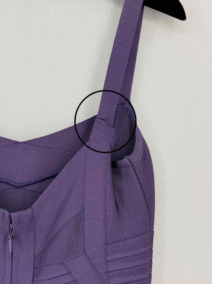 HERVE LEGER Bandage Purple Size Medium Short Dress