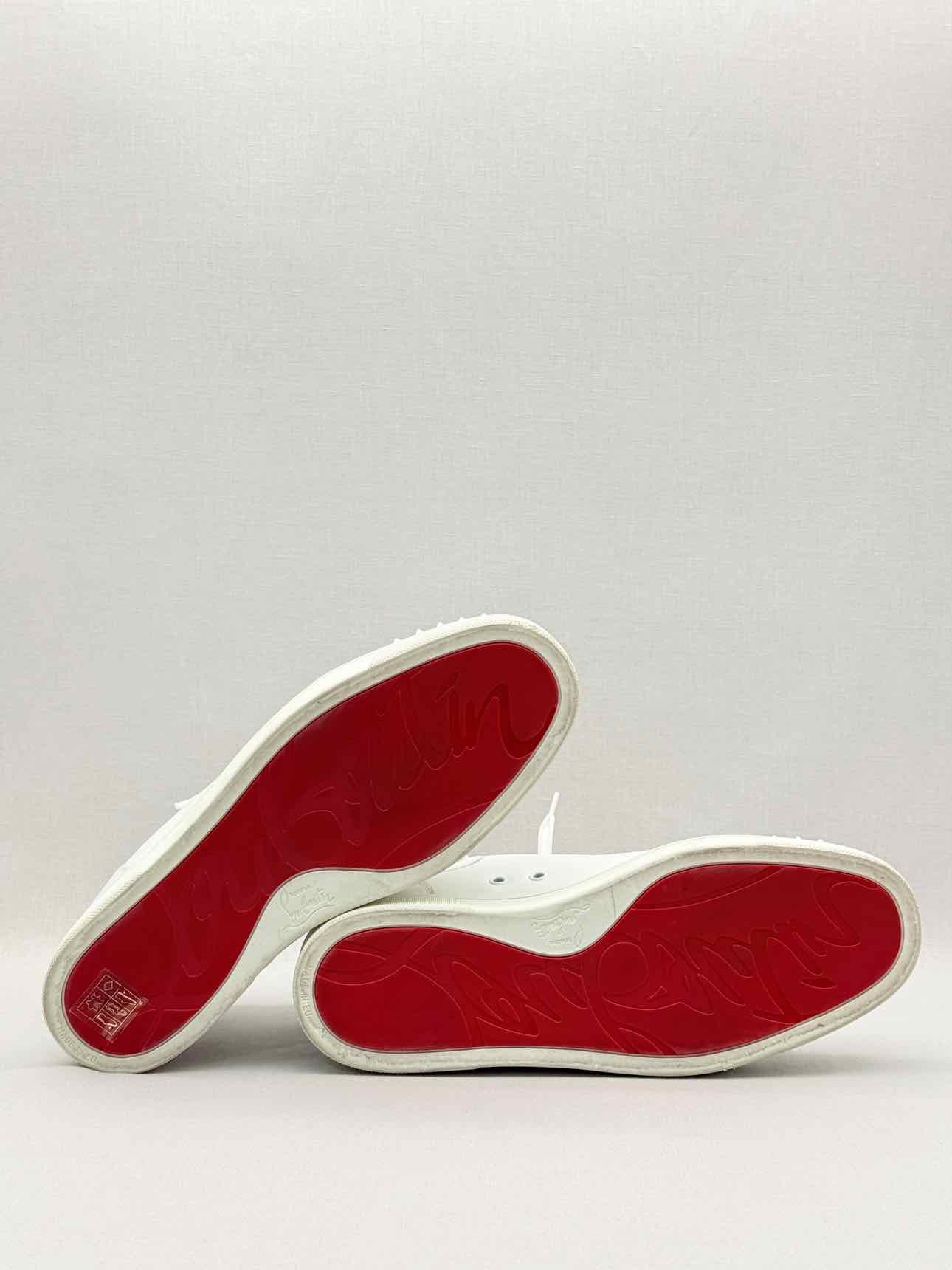 CHRISTIAN LOUBOUTIN White Spiked Size EU 42 Sneakers
