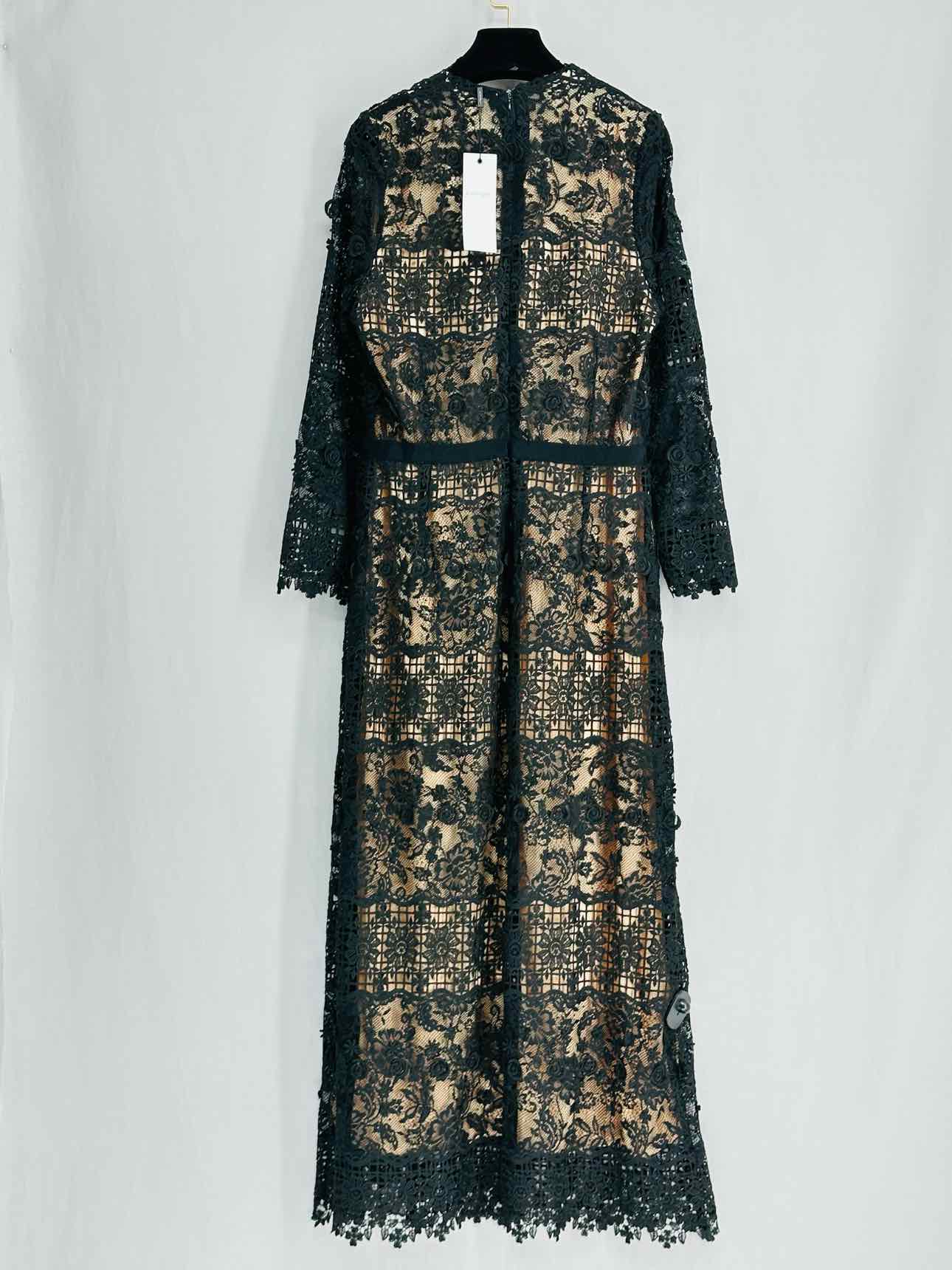 VALERIE KHALFON Black Size US 12 Midi Dress