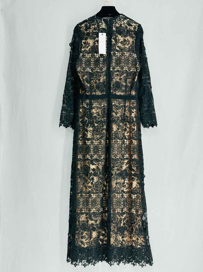 VALERIE KHALFON Black Size US 12 Midi Dress