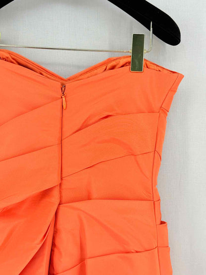 MONIQUE LHUILLIER Orange Size US 8 Long Dress