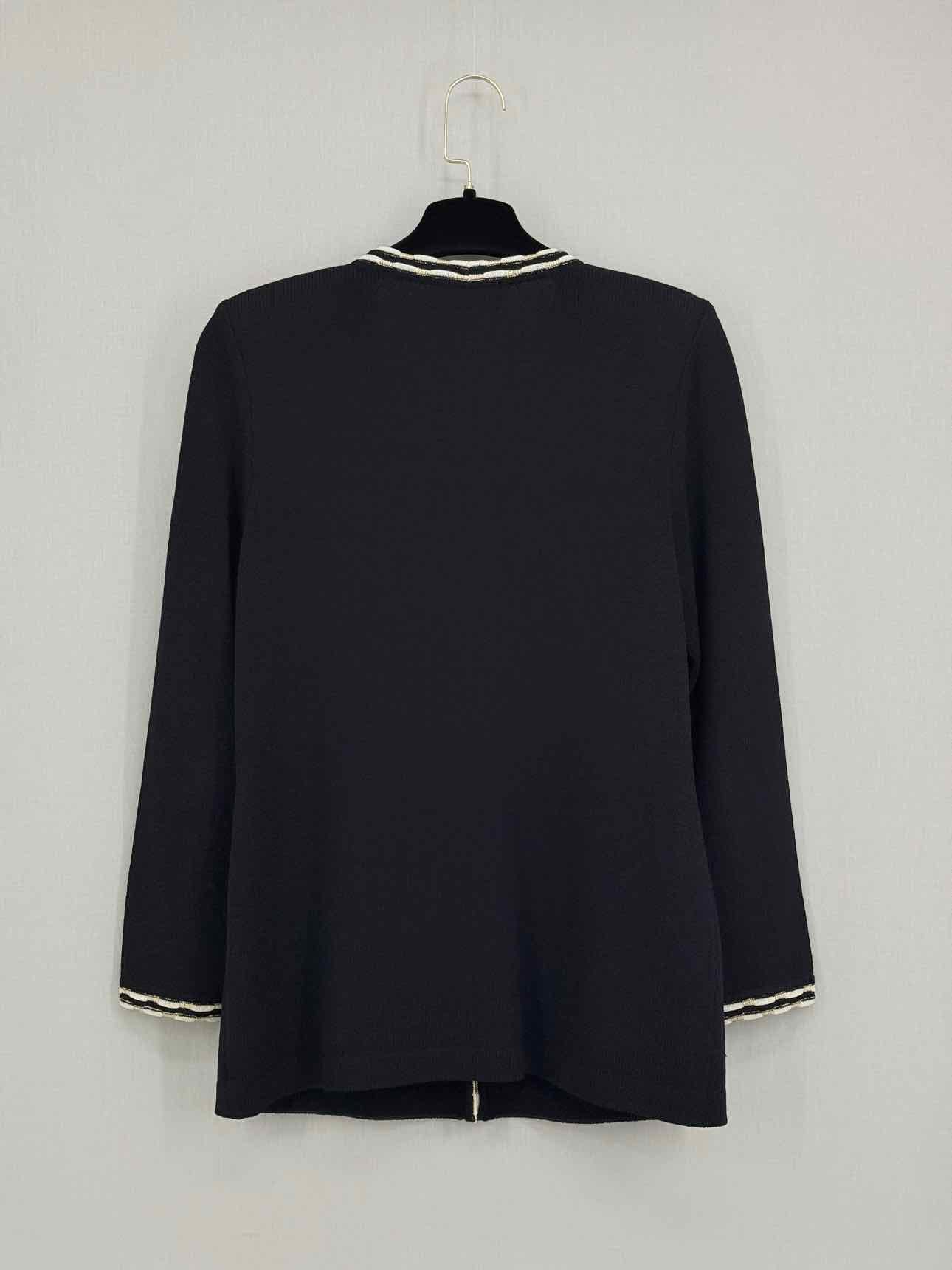 ST. JOHN Black w/ White Trim Size US 2 Jacket