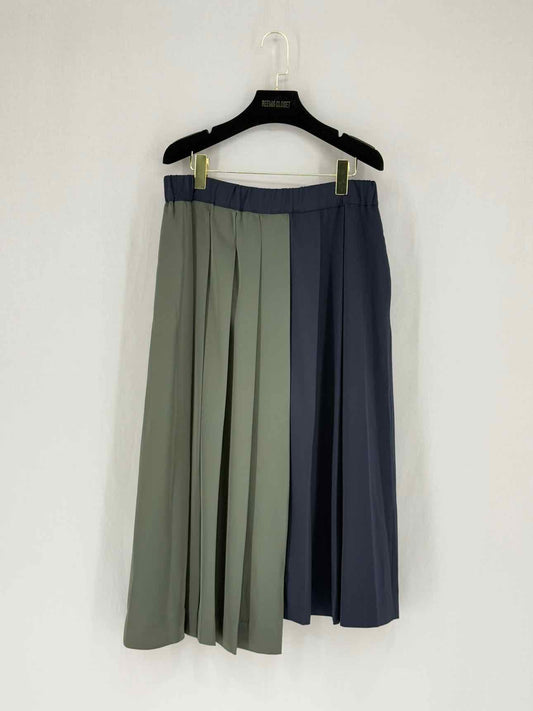 WEEKEND MAX MARA Green & Blue Size US 16 Midi Skirt