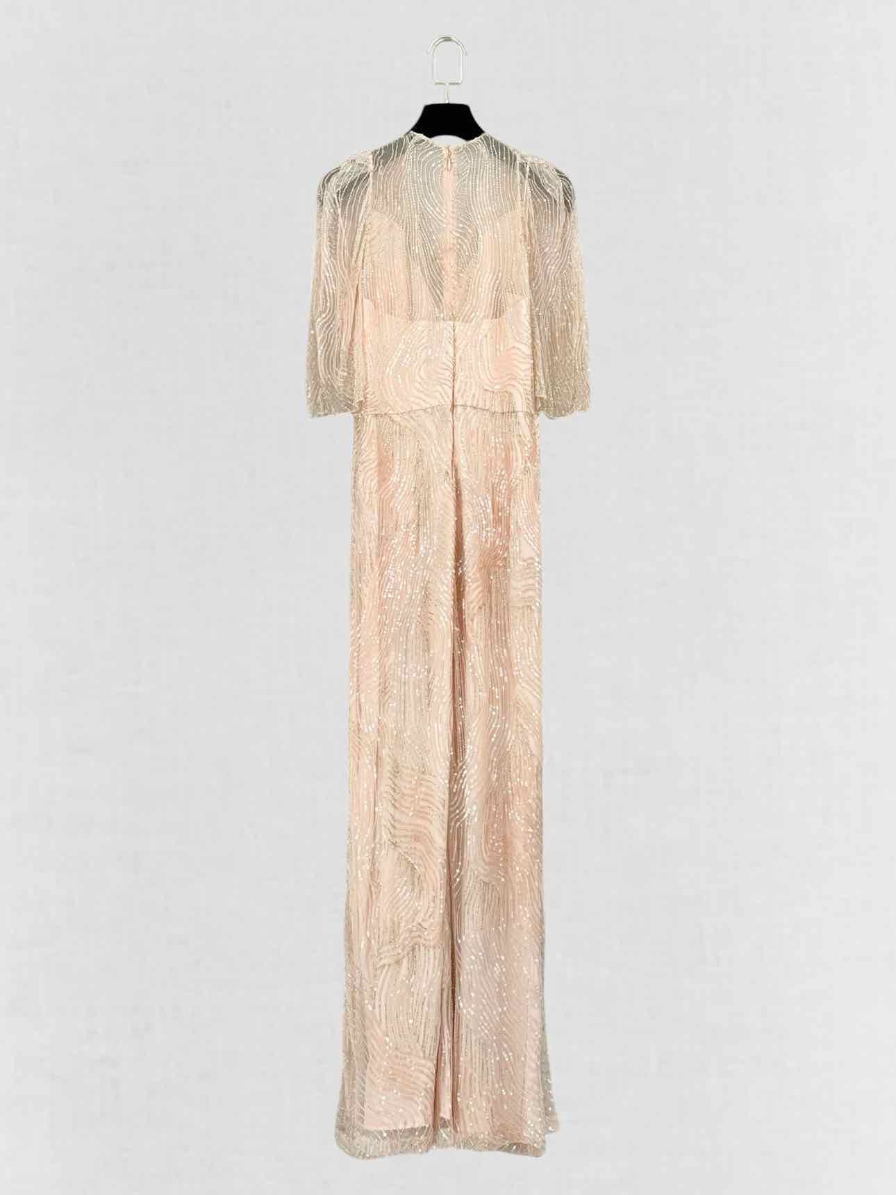 JENNY PACKHAM Dana Cream Size US 10 Long Dress
