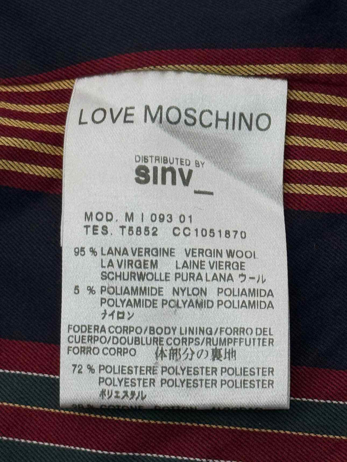 LOVE MOSCHINO Boating Black & Red Size US 32 Jacket