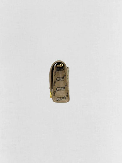 BALENCIAGA Wallet on Chain Brown Monogram Crossbody