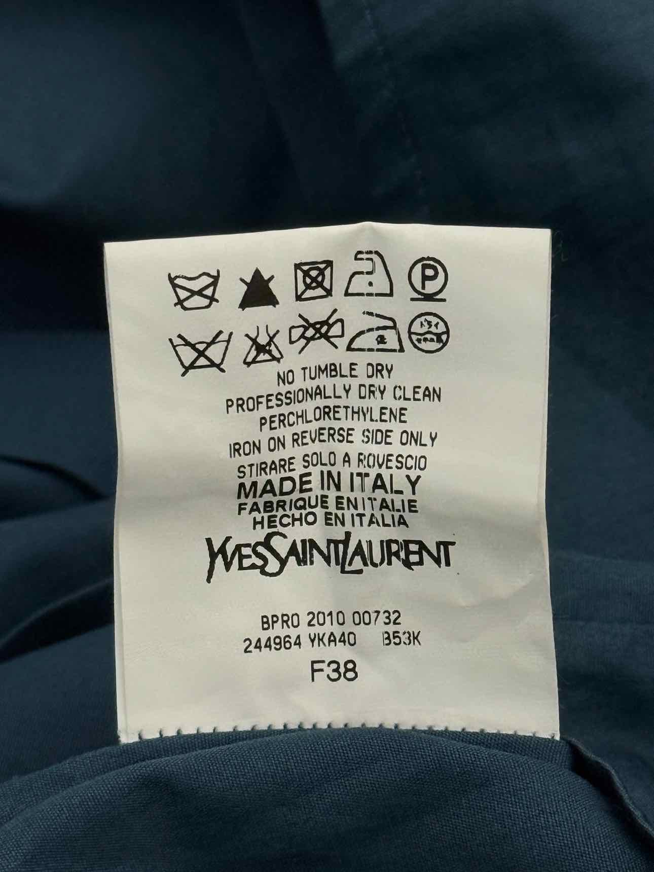 YVES SAINT LAURENT Pale Blue Size US 6 Blouse