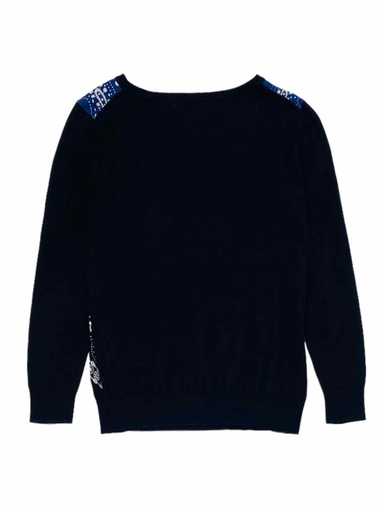 SANDRO Basic Black & Blue Printed Jumper