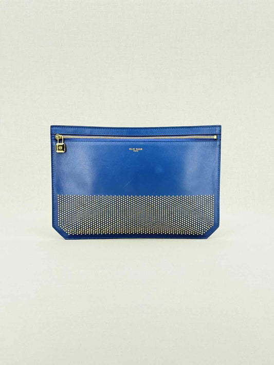 ELIE SAAB Blue Clutch