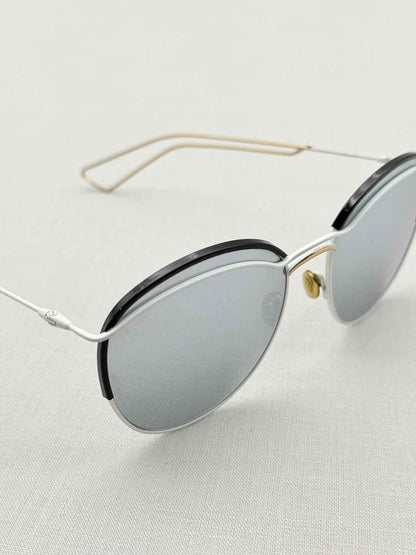CHRISTIAN DIOR Grey & White Sunglasses