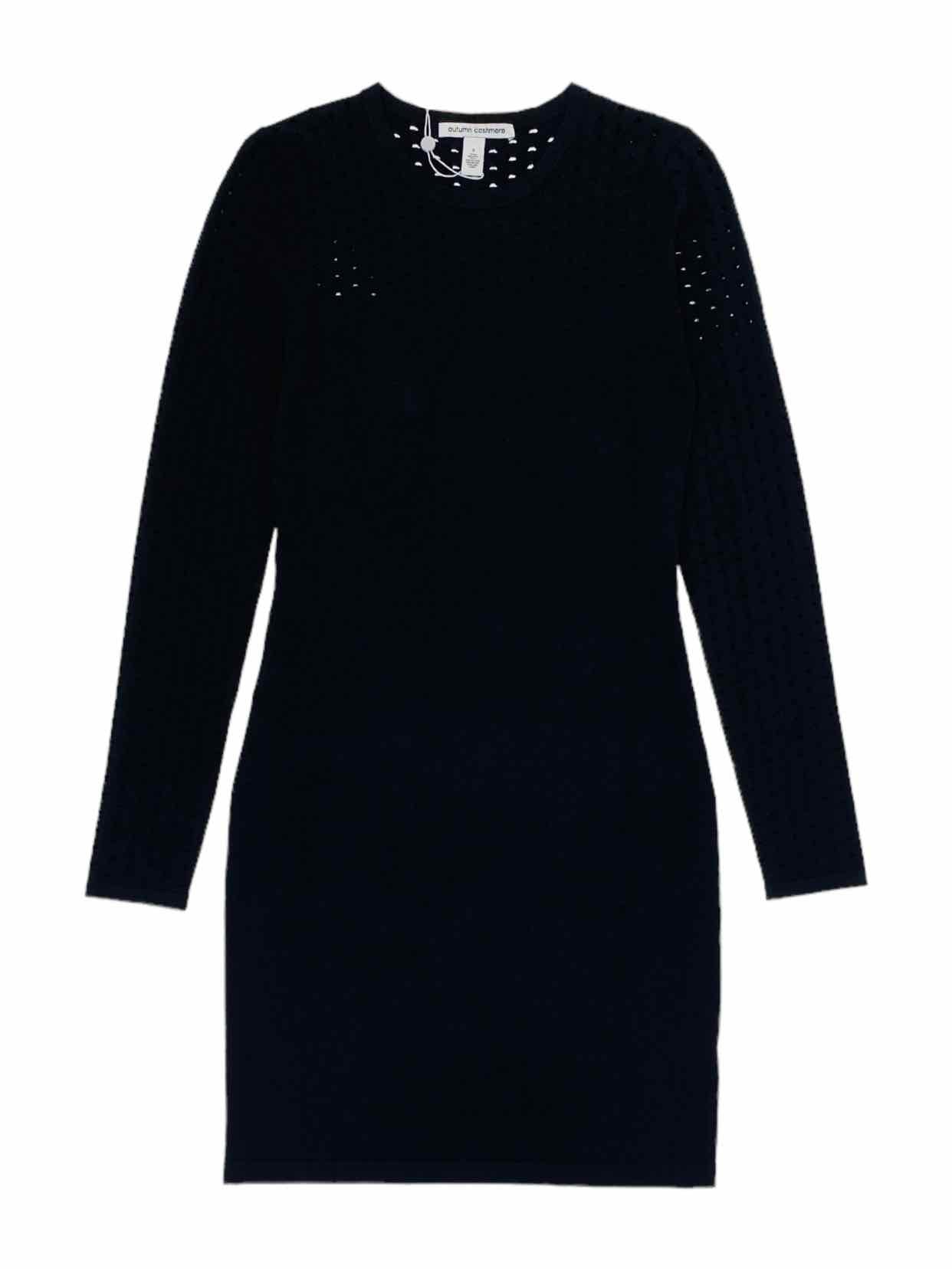 AUTUMN CASHMERE Sweater Dress Black Cutout Jumper Dress