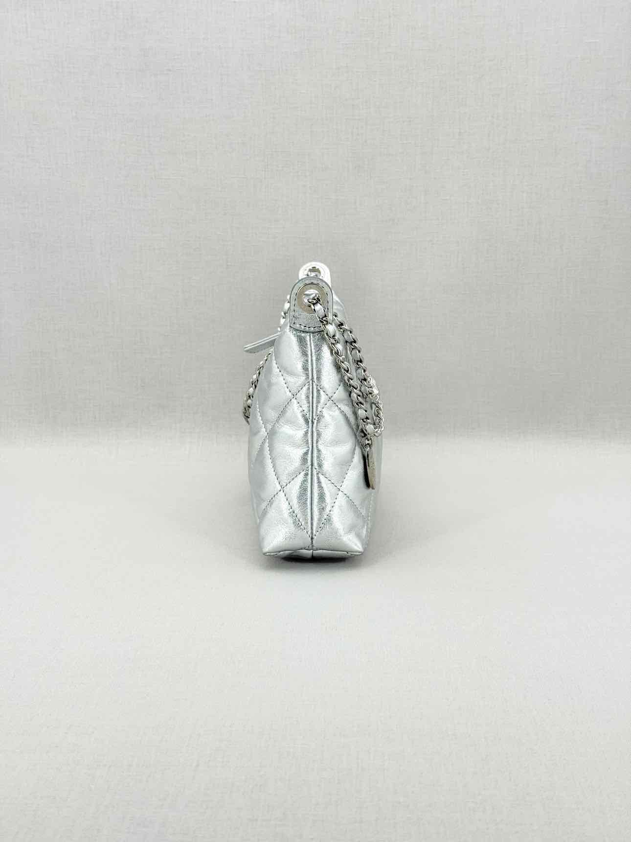 CHANEL Metallic Silver Hobo bag