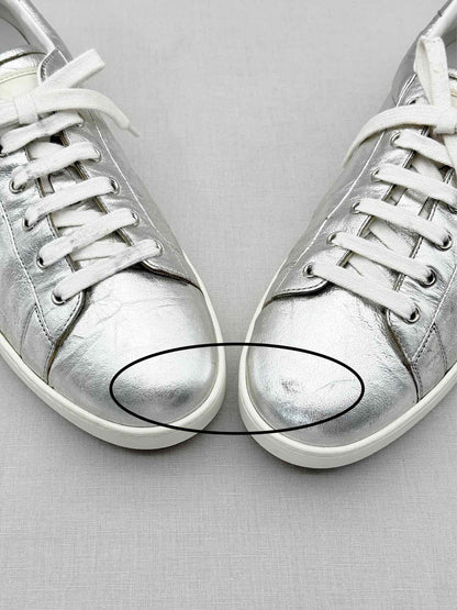 DIOR Low Top Metallic Silver Size EU 41 Sneakers