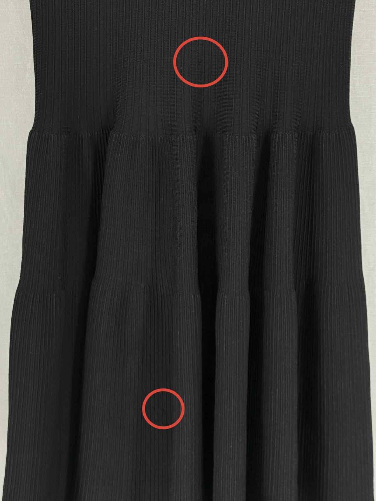 CELINE Stretch Black Size US 6 Knee Length Dress