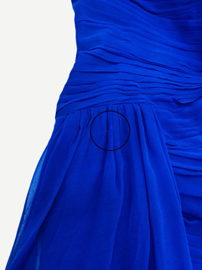 MONIQUE LHUILLIER Strapless Royal Blue Short Dress