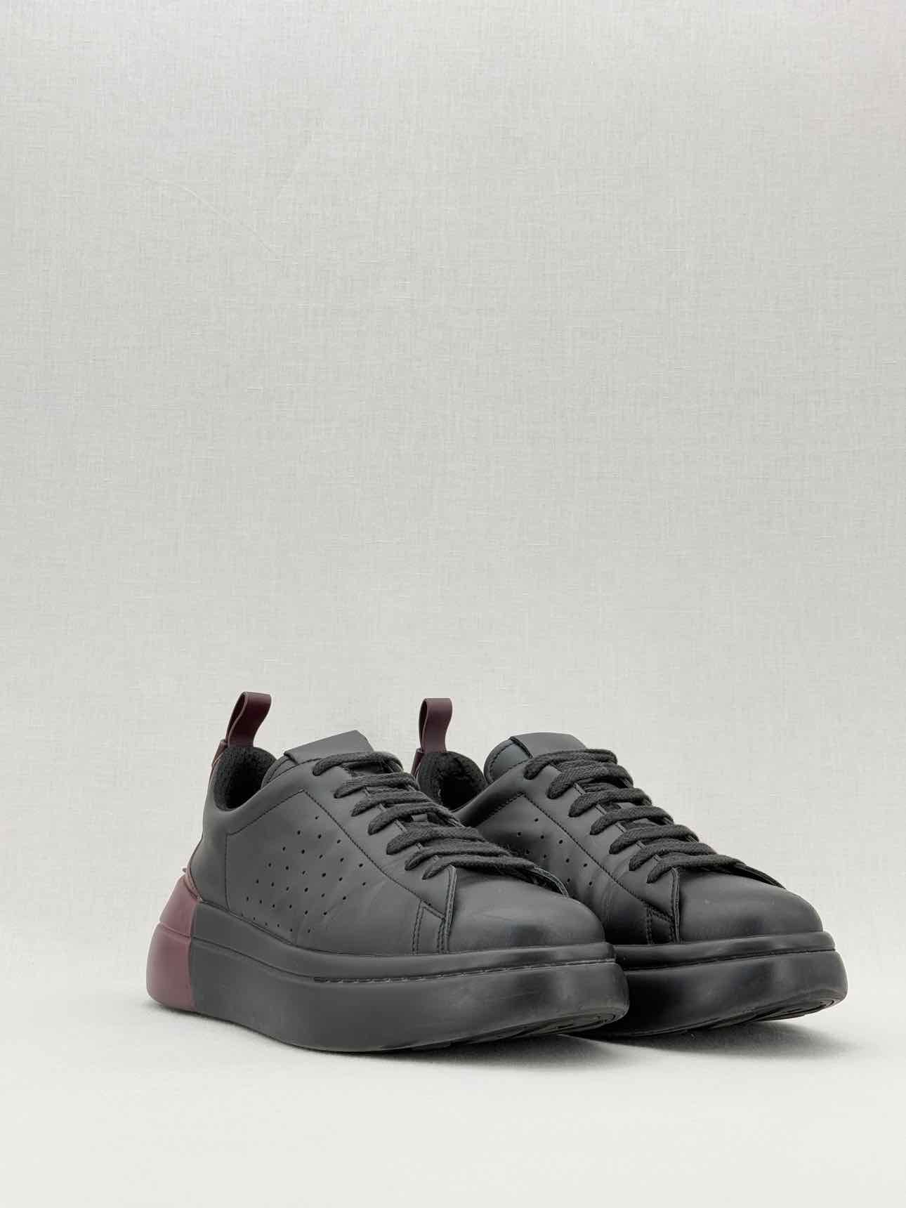 RED VALENTINO Black & Burgundy Size EU 39 Sneakers