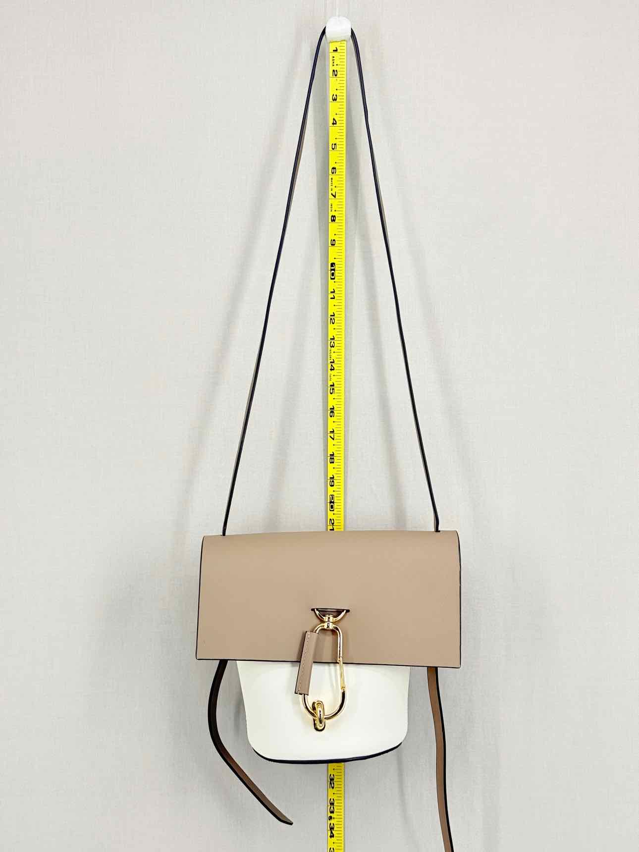 ZAC POSEN Tan & White Baguette Bag