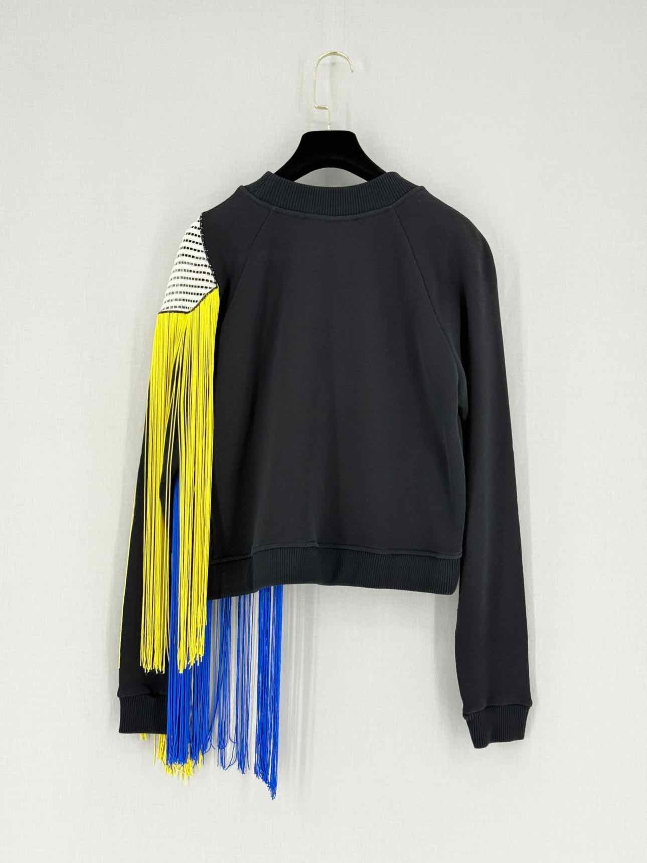 CHRISTOPHER KANE Black Multicolor Size XSmall Sweater