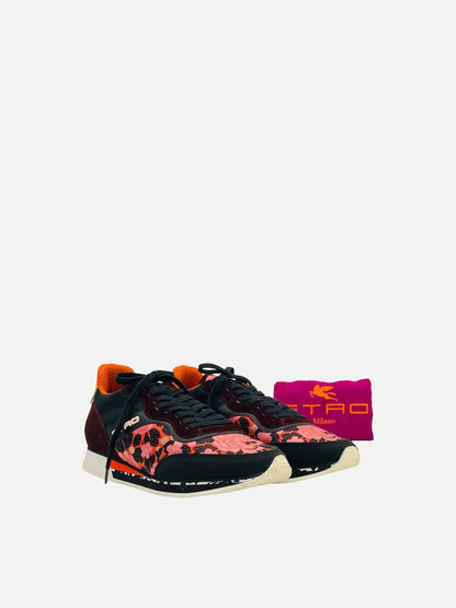 ETRO Plum Multicolor Printed Sneakers 40