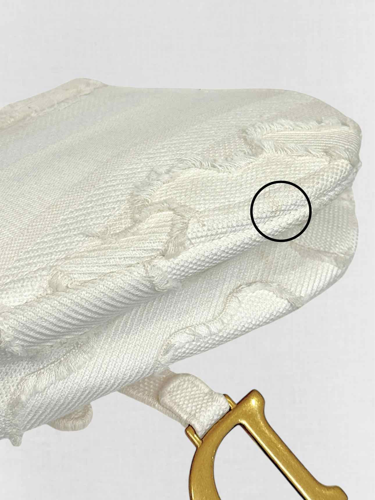 DIOR White Oblique Saddle Bag