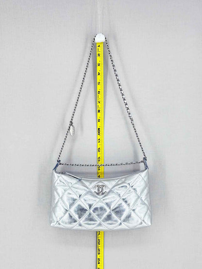 CHANEL Metallic Silver Hobo bag