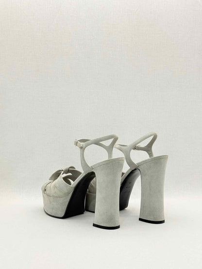 SAINT LAURENT Candy Grey Size EU 40 Platform Sandals