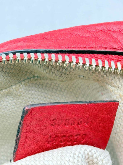 GUCCI Soho Disco Red Embossed Crossbody