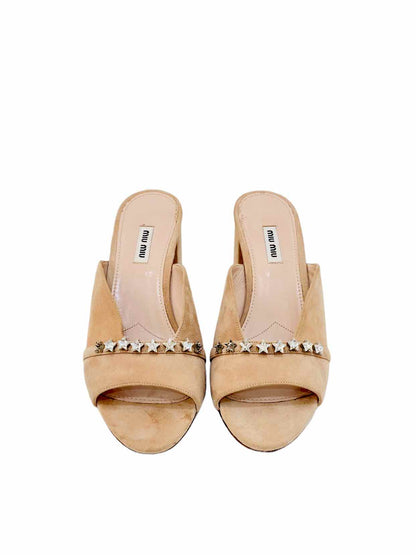 MIU MIU Beige Mules 41