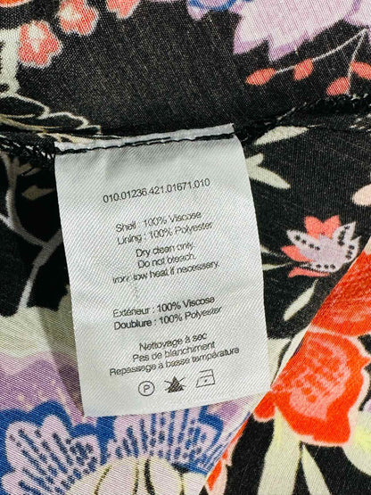 RIXO Plunging V Neck Floral Print Size US 6 Short Dress