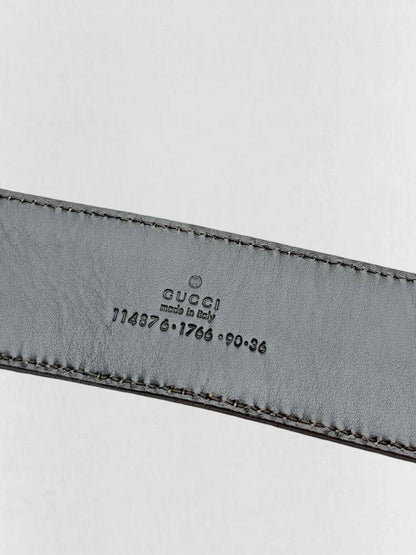 GUCCI Brown & Beige GG Belt