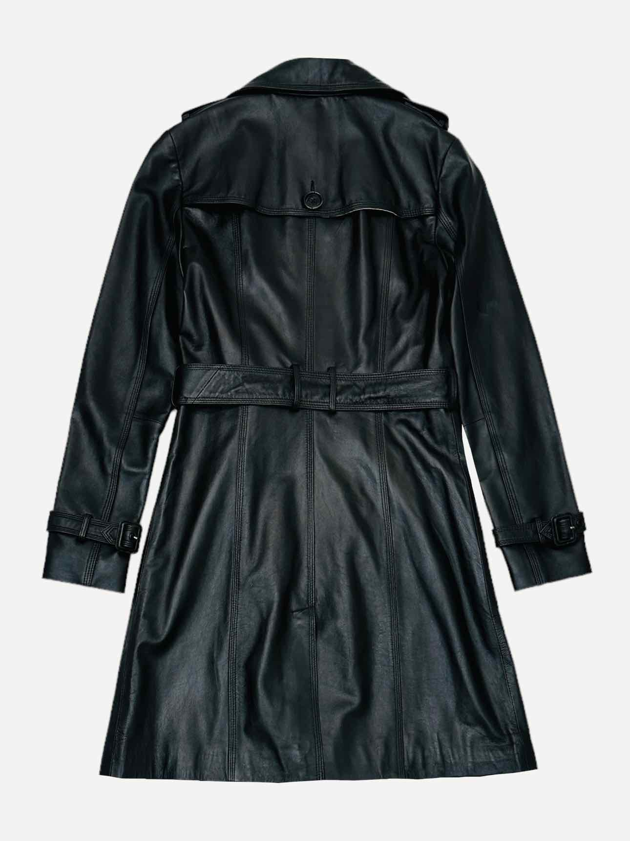 BURBERRY LONDON Double Breasted Black Size Medium Coat