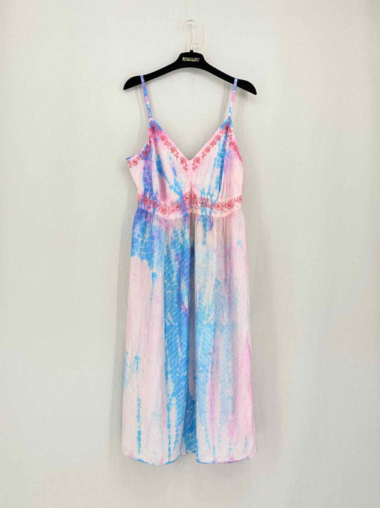 BUTTERFLY Pink Multicolor Size US 10 Knee Length Dress
