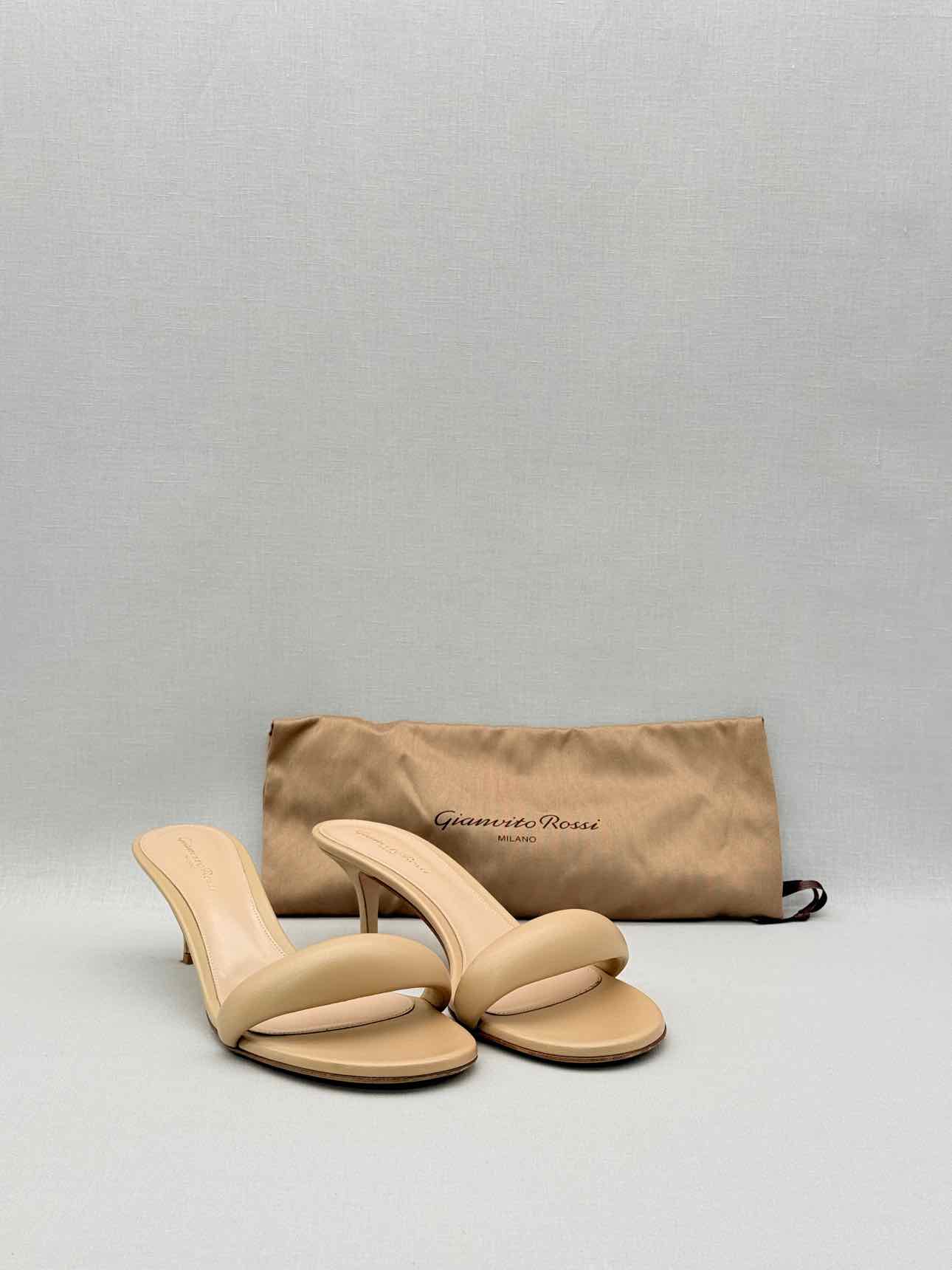 GIANVITO ROSSI Bijoux Beige Size EU 40 Mules