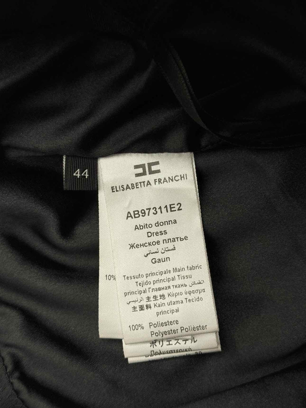 ELISABETTA FRANCHI Black Size US 8 Midi Dress