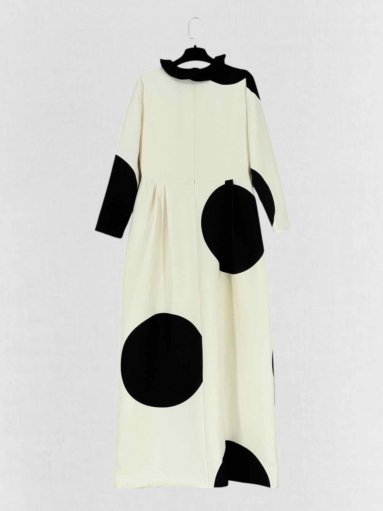 VALENTINO Monochrome White & Black Size US 6 Long Dress