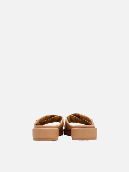 GIANVITO ROSSI Ribbon Crisscross Beige Sandals