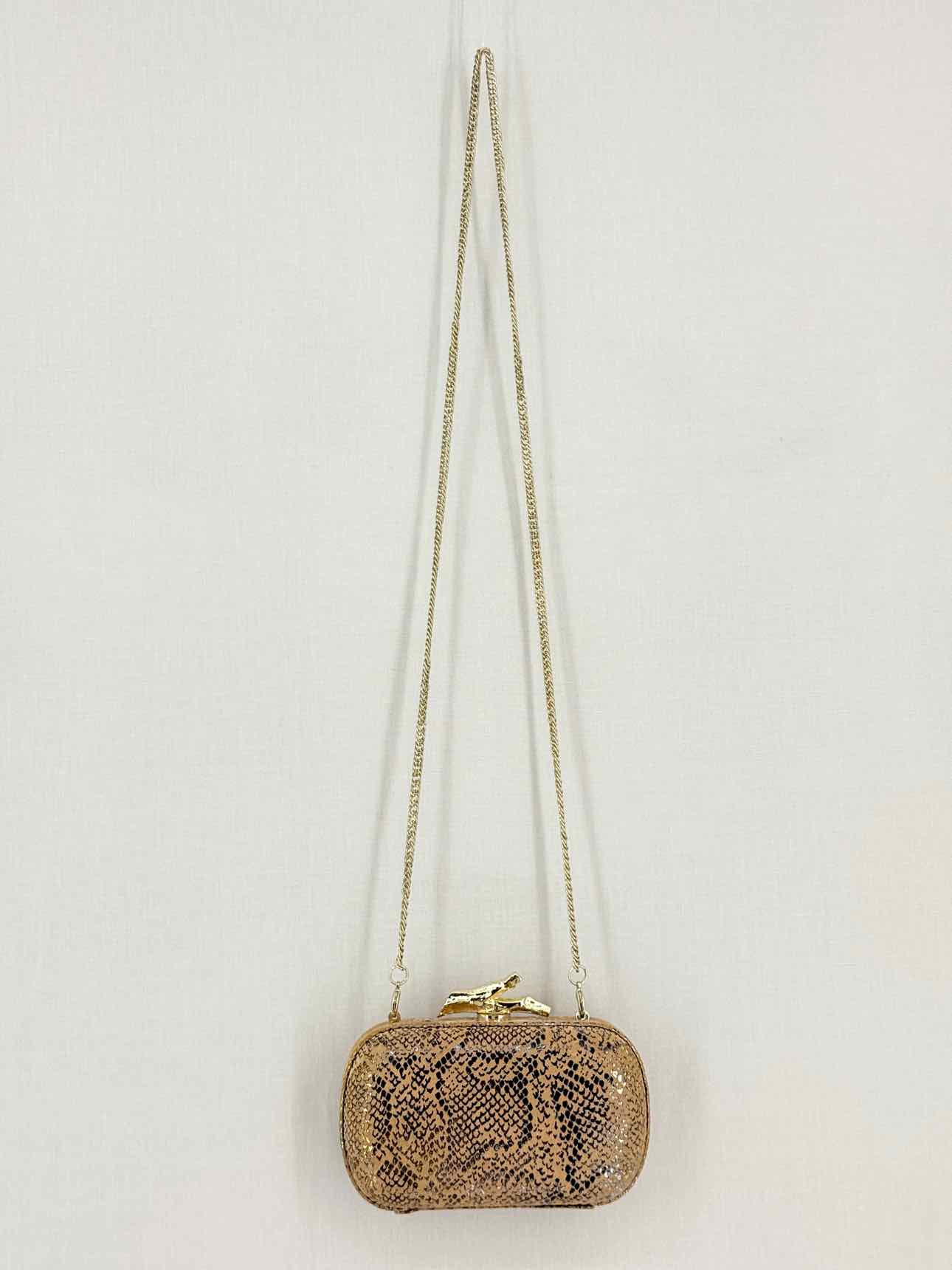 DVF Lytton Minaudière Metallic Gold Clutch