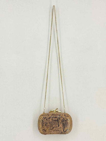 DVF Lytton Minaudière Metallic Gold Clutch