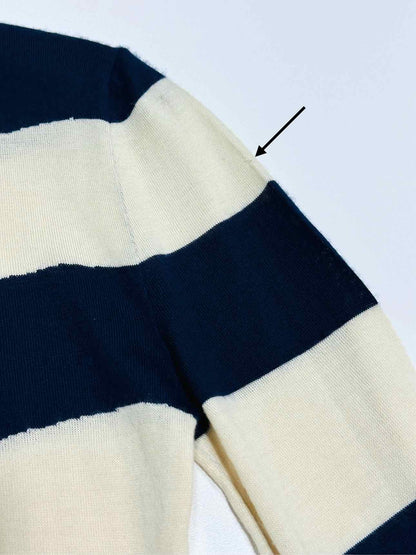 FENDI Fitted Blue & Cream Striped Size US 4 Sweater